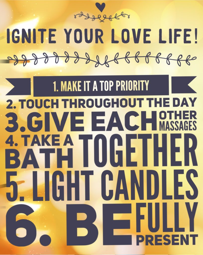 If you have time to reproduce, you have time to practice. Check out our top tips to ignite your love life - even as a busy parent.