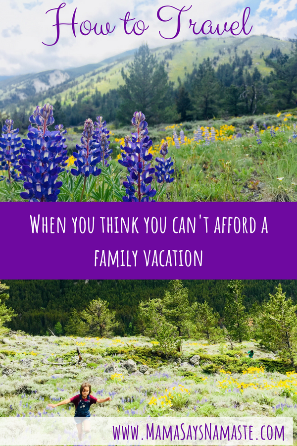 can't afford a family vacation